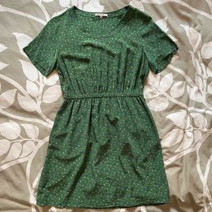 Madewell Green Floral Minidress